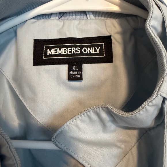 Members Only Classic Iconic Racer Jacket — Light Blue/Grey - Picture 3 of 5